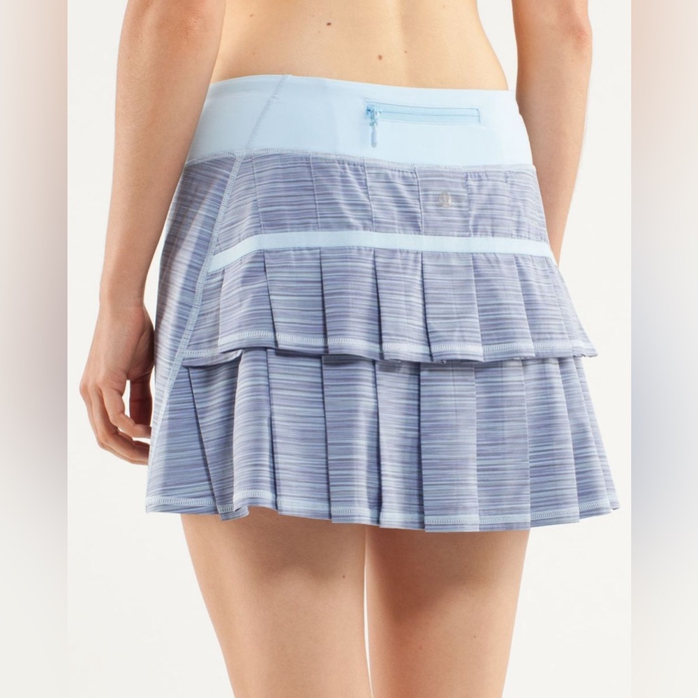 LULULEMON Run Pacesetter Skirt Ruffle Tennis Skort Caspian Blue Size 6